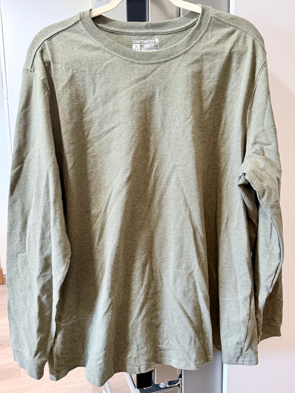 Carhartt Olive Green Long Sleeve Crewneck Tee